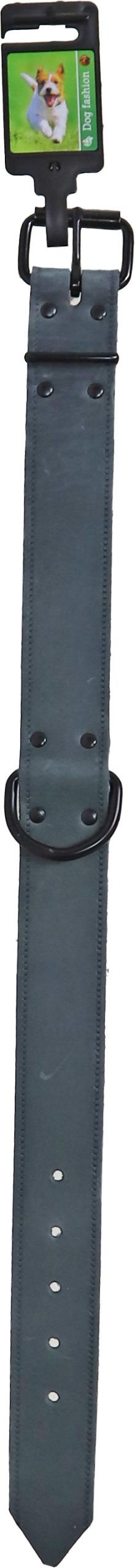 Boon halsband soft leder grijs 40mm/60cm