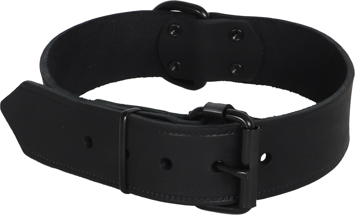 Boon halsband soft leder zwart 40mm/70cm
