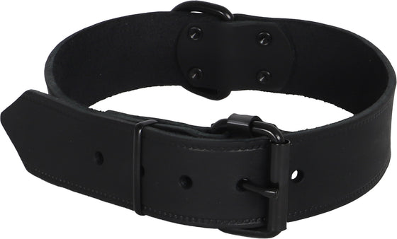 Boon halsband soft leder zwart 40mm/70cm
