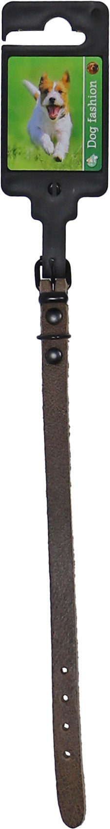 Boon halsband comfortleder donker bruin 10mm/25cm