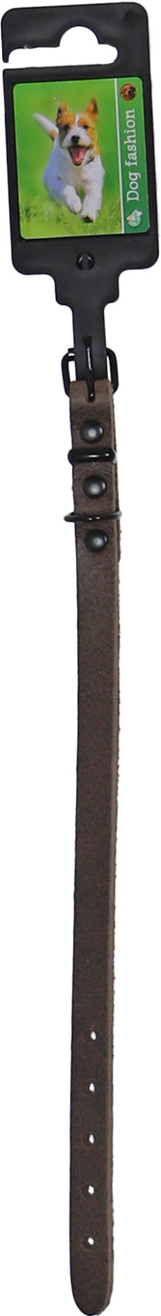 Boon halsband comfortleder donker bruin 12mm/30cm