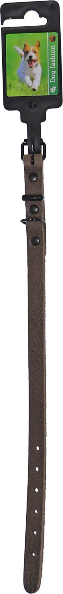 Boon halsband comfortleder donker bruin 12mm/35cm