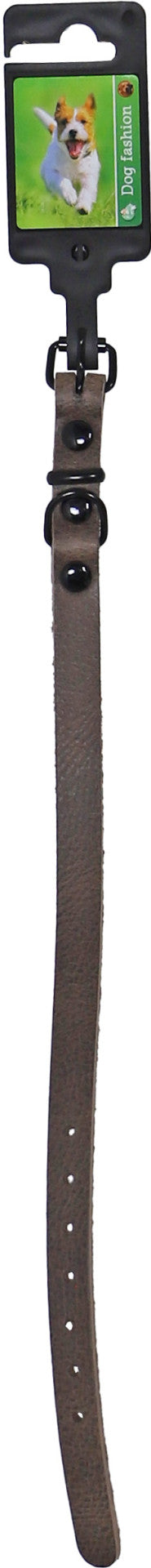 Boon halsband comfortleder donker bruin 16mm/40cm