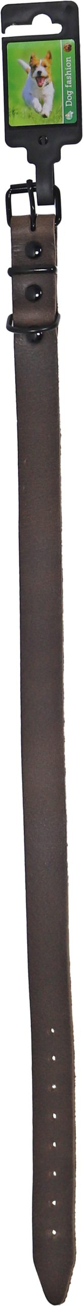 Boon halsband comfortleder donker bruin 25mm/65cm
