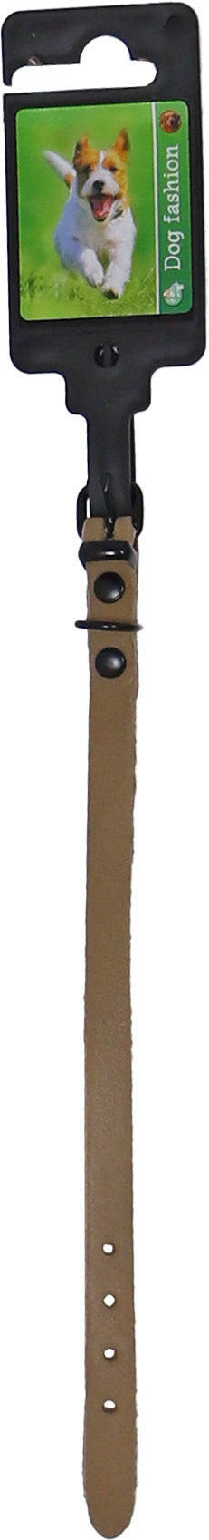 Boon halsband comfortleder naturel 10mm/25cm