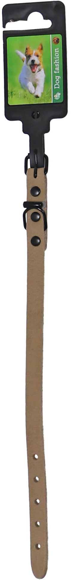Boon halsband comfortleder naturel 12mm/30cm