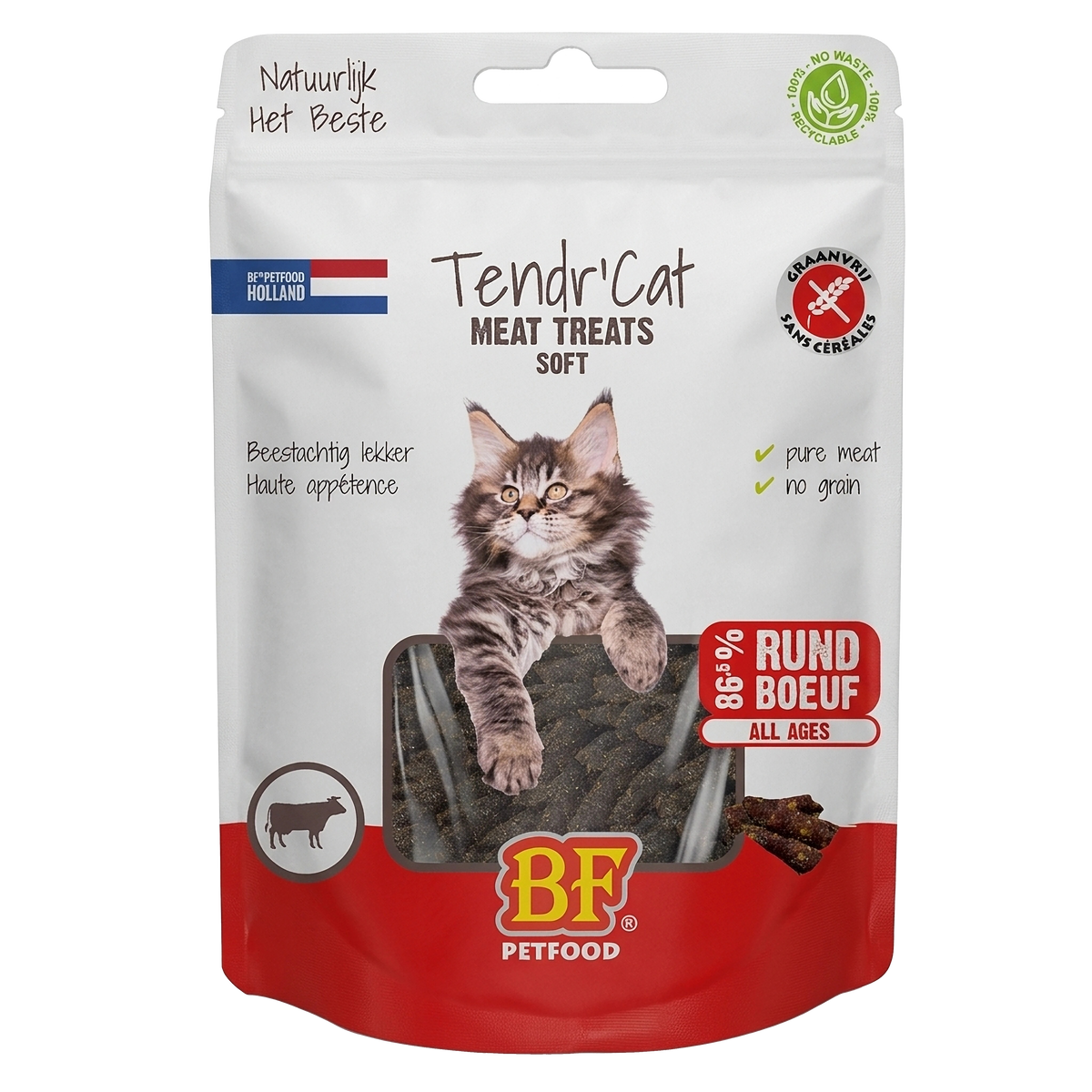 BF Petfood Tendr’Cat Rund – verpakking op witte achtergrond