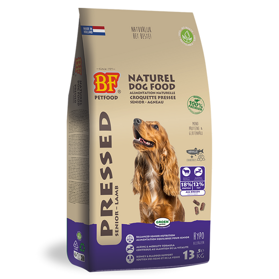 BF Petfood® Geperst Senior - Lam – 13,5 kg