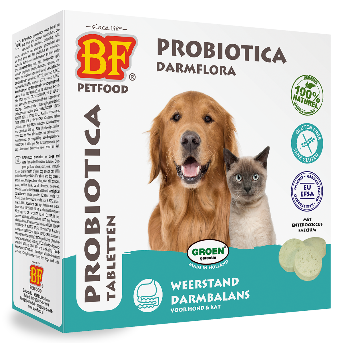 BF Petfood Probiotica tabletten hond/kat 100 st.